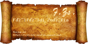 Fölföldi Zsófia névjegykártya