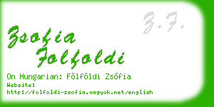 zsofia folfoldi business card